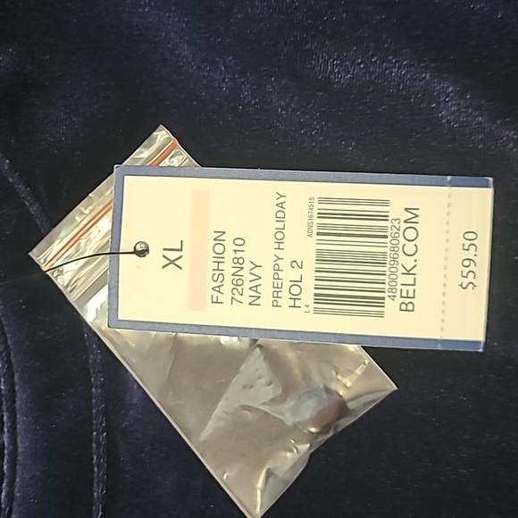 Crown & Ivy Navy blouse XL - Picture 2 of 6